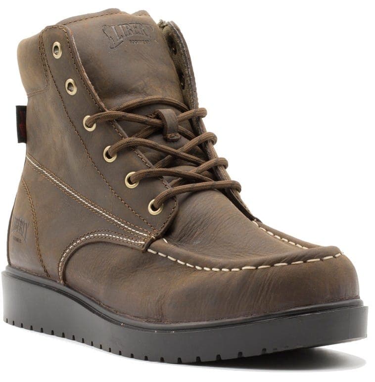 Gary – Mocha work boot by Liberty Footwear view 2