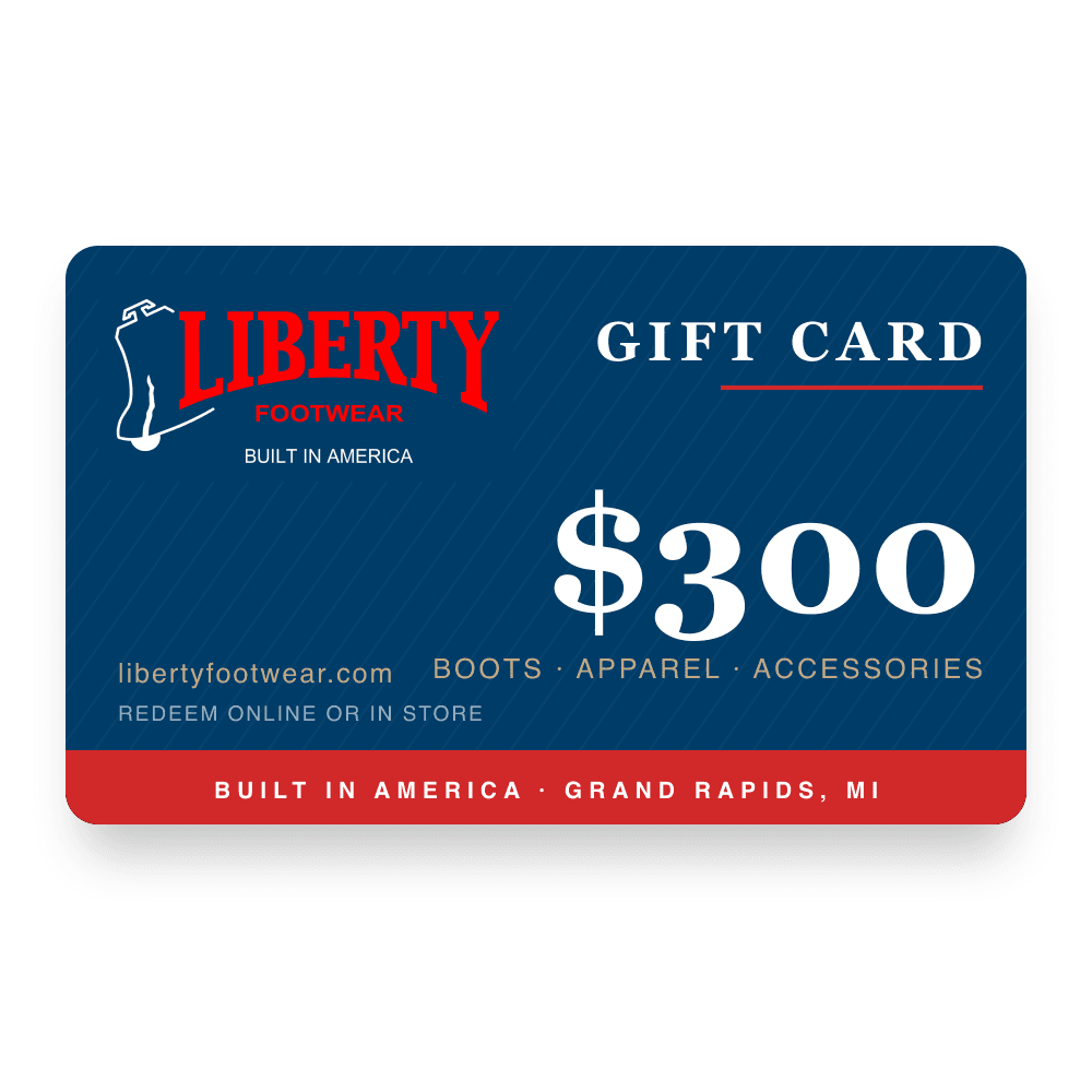 Liberty Footwear Gift Card – $300 work boot by Liberty Footwear